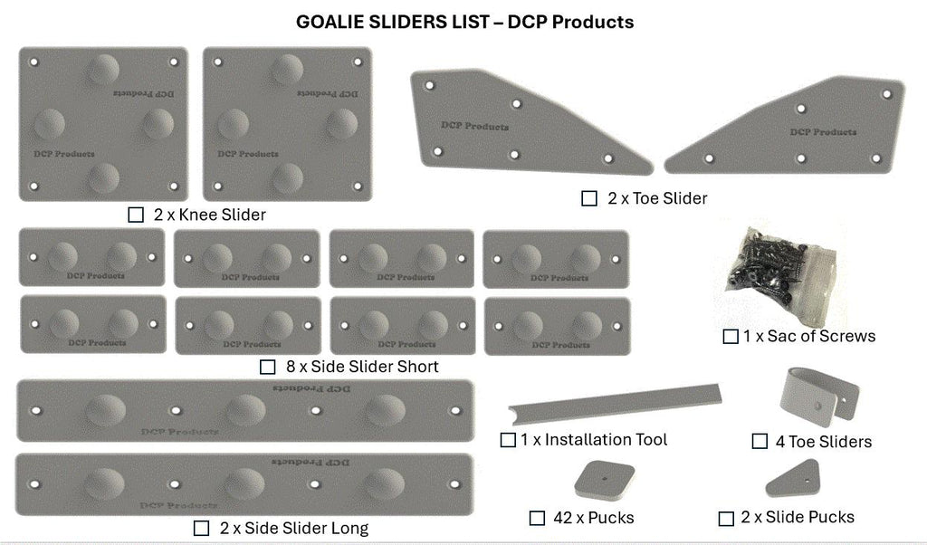 Goalie Pad Sliders - Black