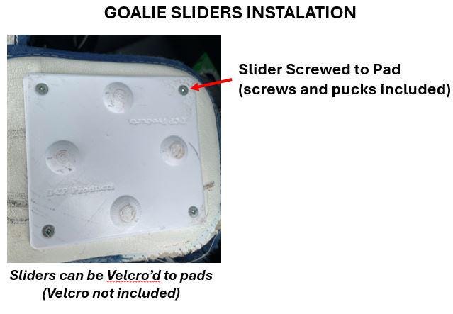 Goalie Pad Sliders - Pro Series Black