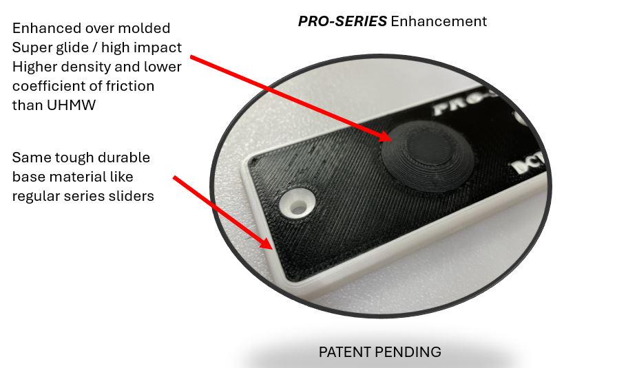 Goalie Pad Sliders - Pro Series Black